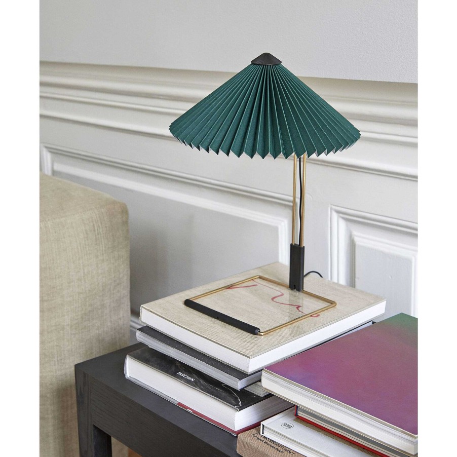 HAY Pendant Lights | Matin Table Lamp S - Green Cotton Shade