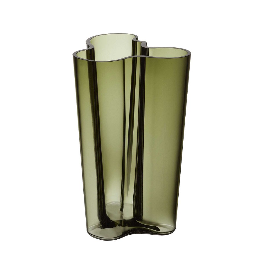 Iittala Vases | Aalto Vase | Moss Green - 251Mm