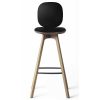 Brdr. Krüger Stools | Pauline Comfort Bar Stool H65 | Waxed Oiled Oak-Black Leather