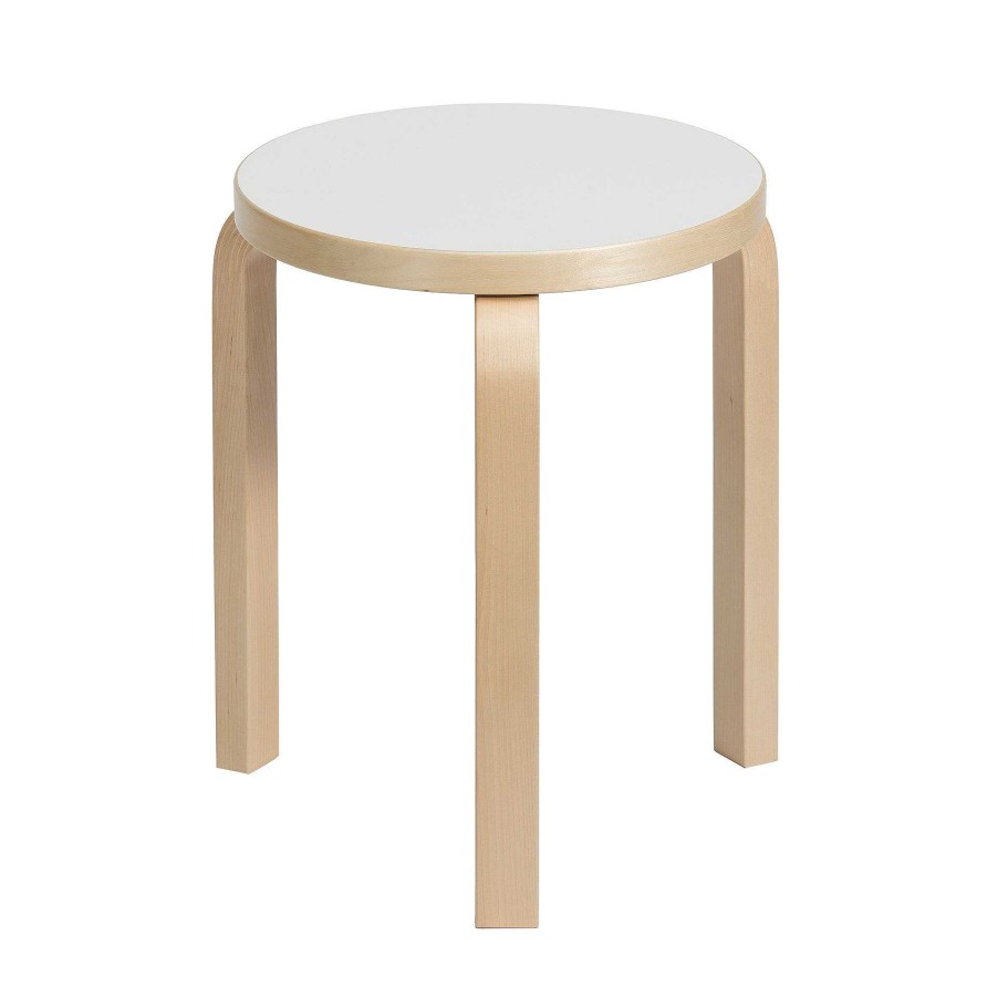 Artek Stools | Stool 60 | Birch And Hpl Bianco