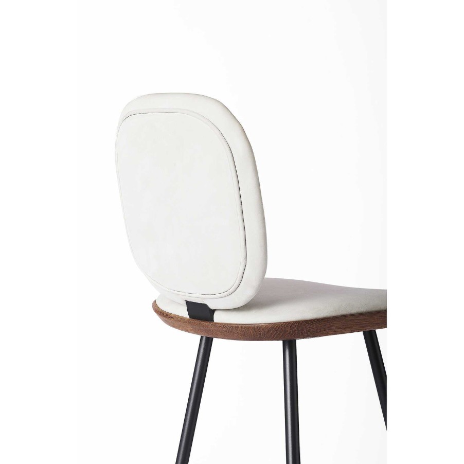 Brdr. Krüger Stools | Pauline Comfort Bar Stool H65 | Metal Legs-Oiled Oak-Grey Leather