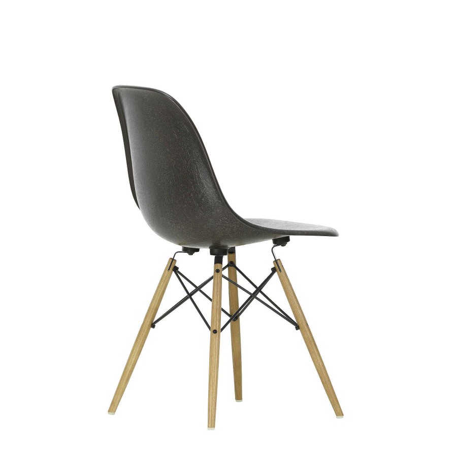 Vitra Chairs | Eames Plastic Chairs Dsw | Ash Honey Tone Base - Deep Black