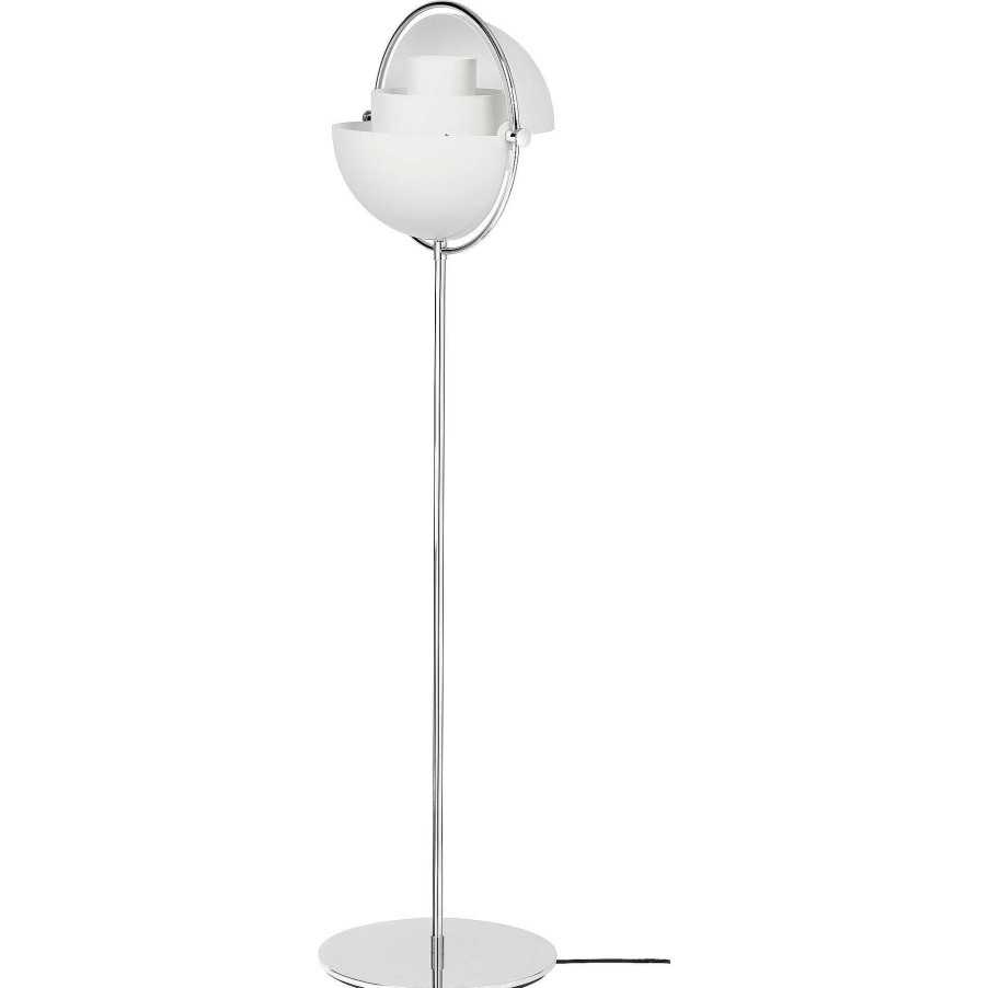 GUBI Pendant Lights | Multi-Lite Floor Lamp | Chrome - White