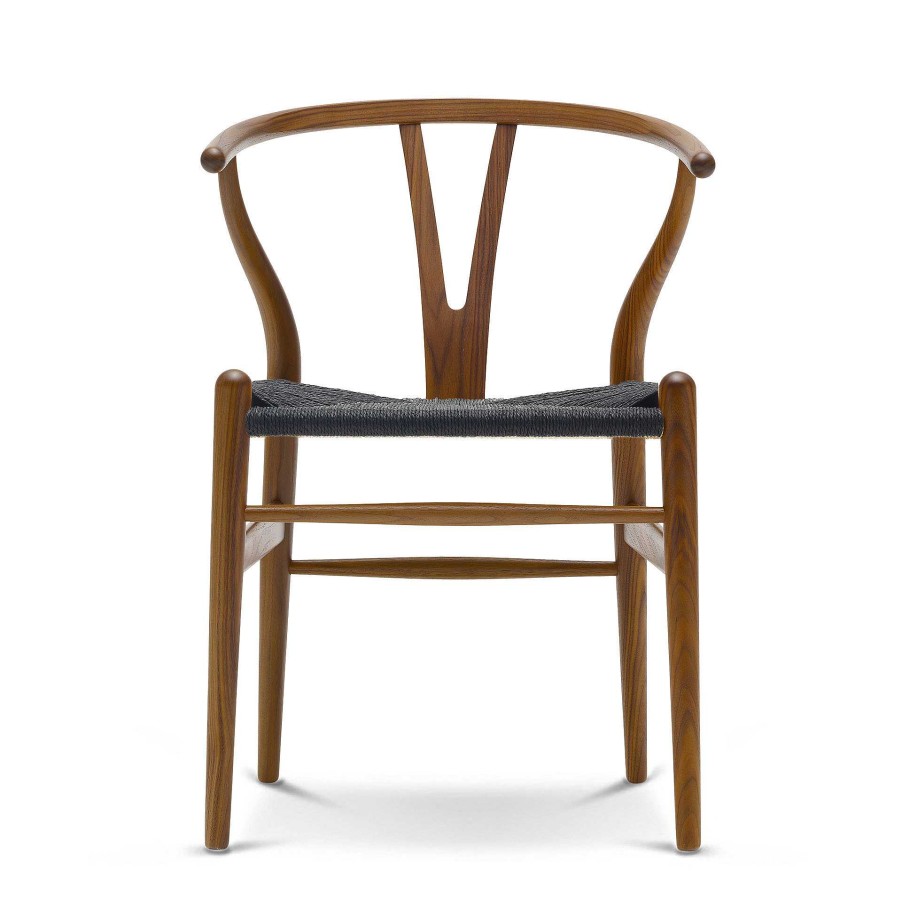 Carl Hansen & Søn Chairs | Ch24 Wishbone Chair | Walnut - Black Paper Cord