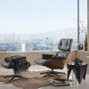 Vitra Single Armchairs | Lounge Chair & Ottoman | American Cherry - Black