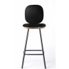 Brdr. Krüger Stools | Pauline Comfort Bar Stool H75 | Metal Legs-Oiled Oak-Black Leather