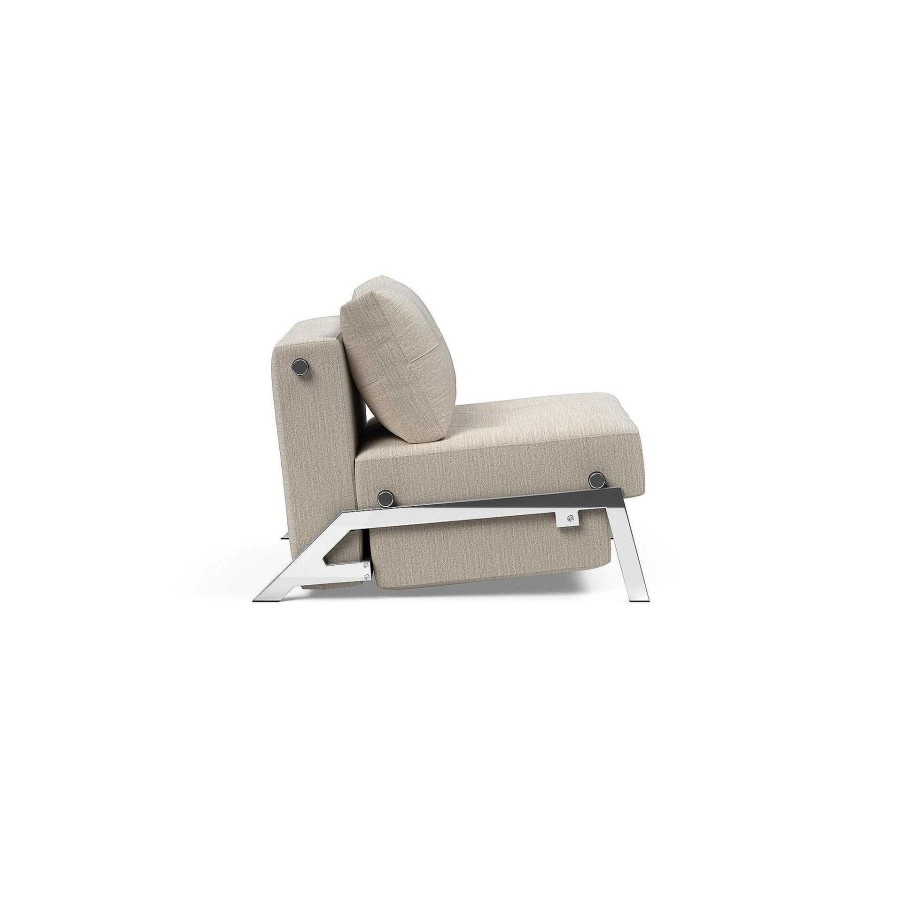 Innovation Living Single Armchairs | Cubed 02 Chair | 612 - Chrome| 90-200 Cm