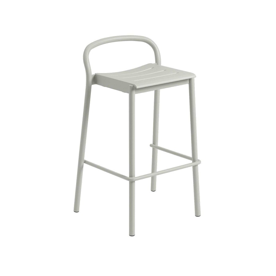 Muuto Outdoor Chairs | Linear Steel Counter Stool | Counter Stool | Grey