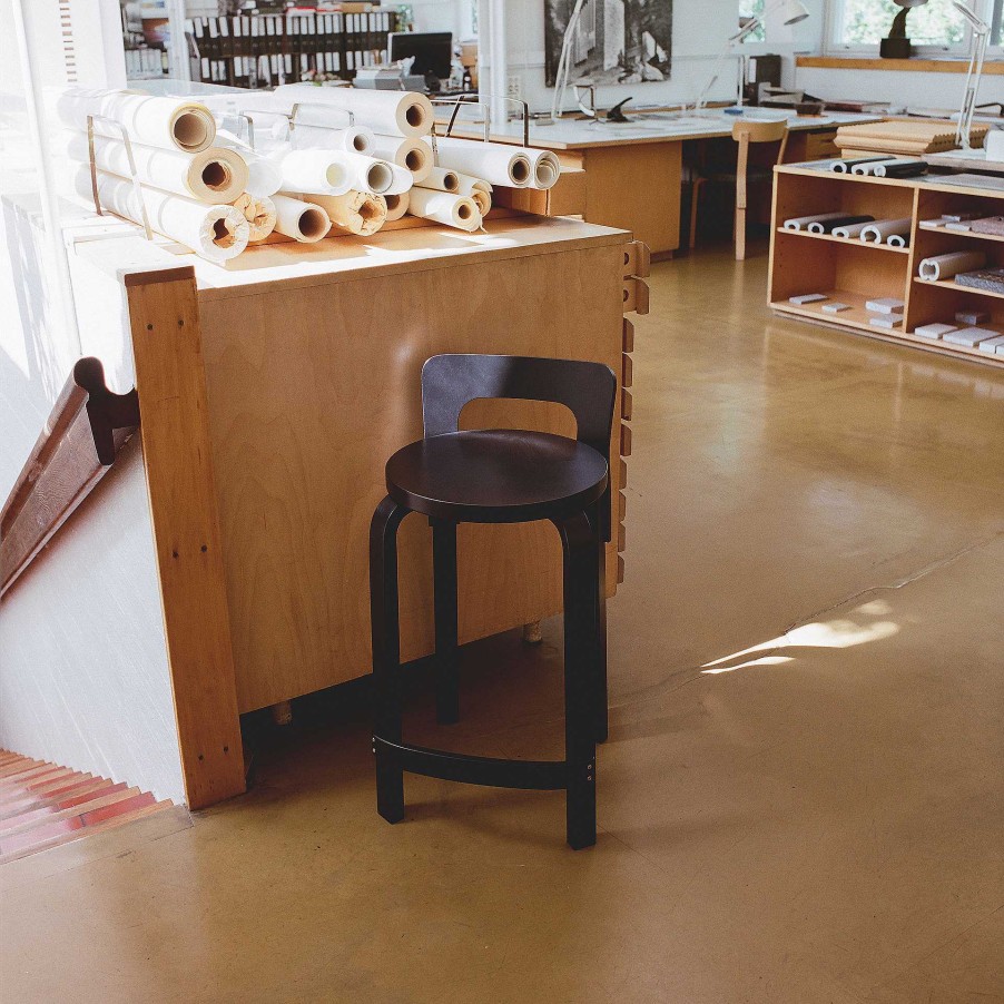 Artek Stools | High Chair K65 | Black Birch