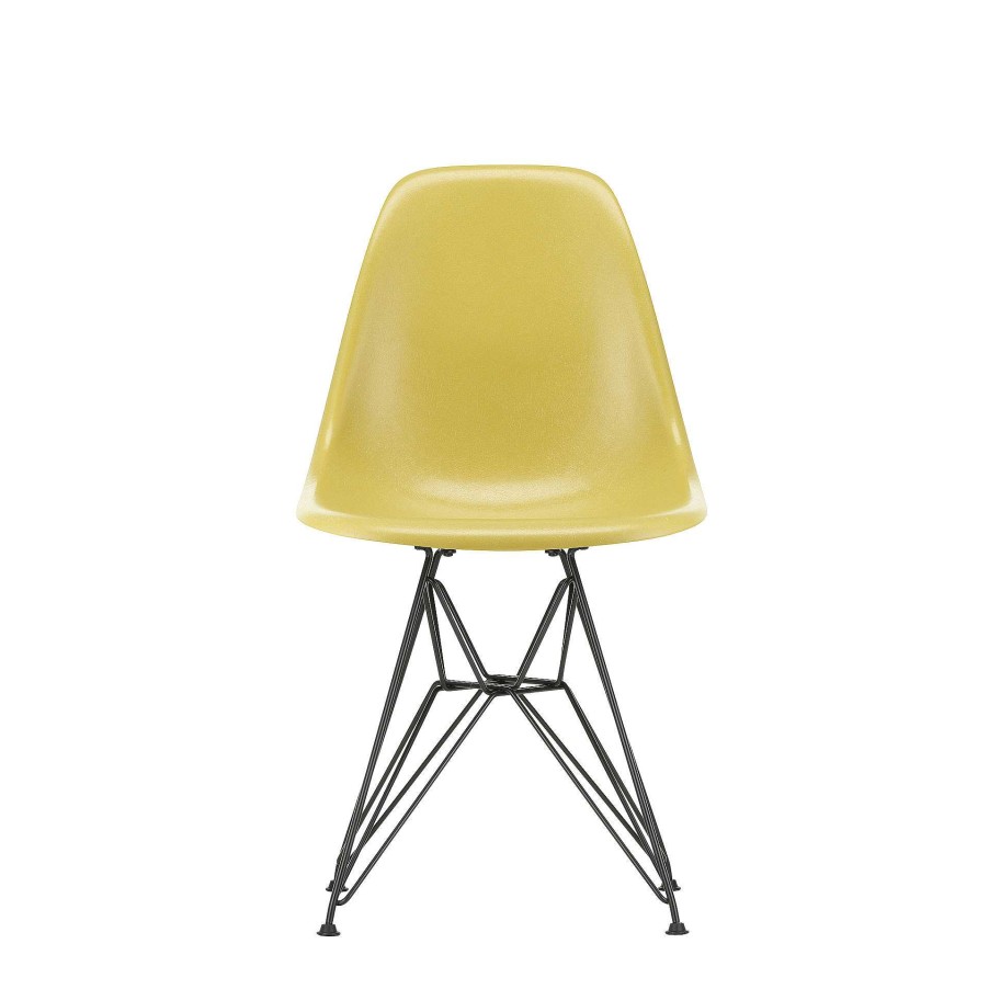 Vitra Chairs | Eames Fiberglass Side Chair Dsr | Eames Ochre Light - Black