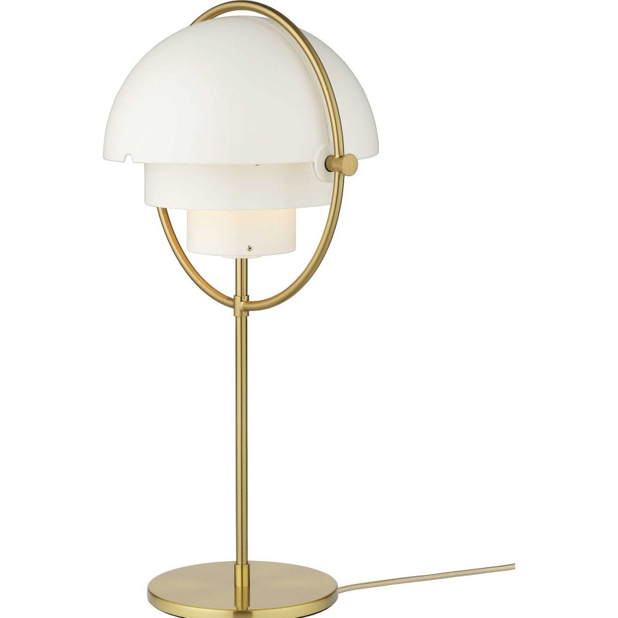 GUBI Pendant Lights | Multi-Lite Table Lamp | White - Brass