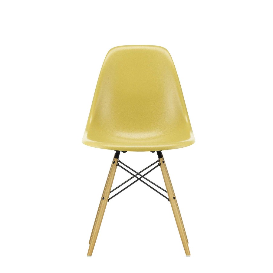 Vitra Chairs | Eames Plastic Chairs Dsw | Golden Maple Base - Sunlight