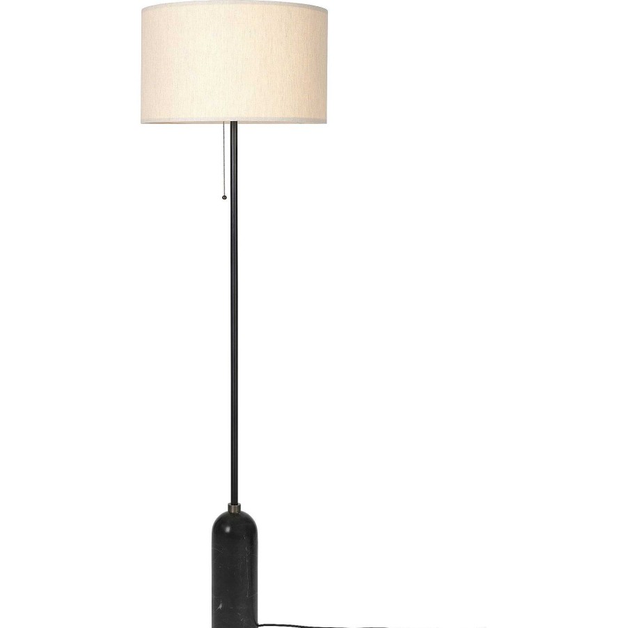 GUBI Pendant Lights | Gravity Floor Lamp | Canvas - Black Marble