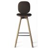 Brdr. Krüger Stools | Pauline Comfort Bar Stool H75 | Waxed Oiled Oak-Brown Leather