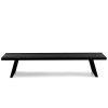 Porro Benches | Groove | Bench - Black Stained Solid Hemlock