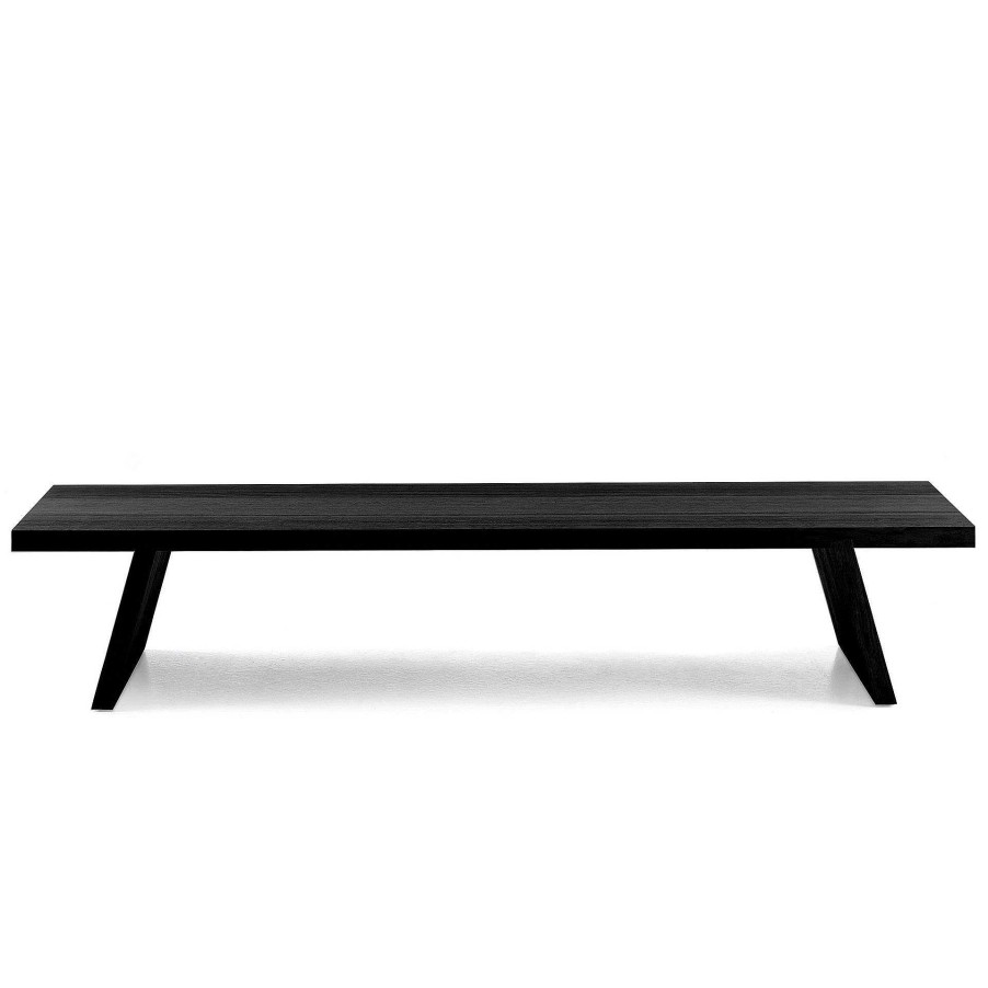 Porro Benches | Groove | Bench - Black Stained Solid Hemlock