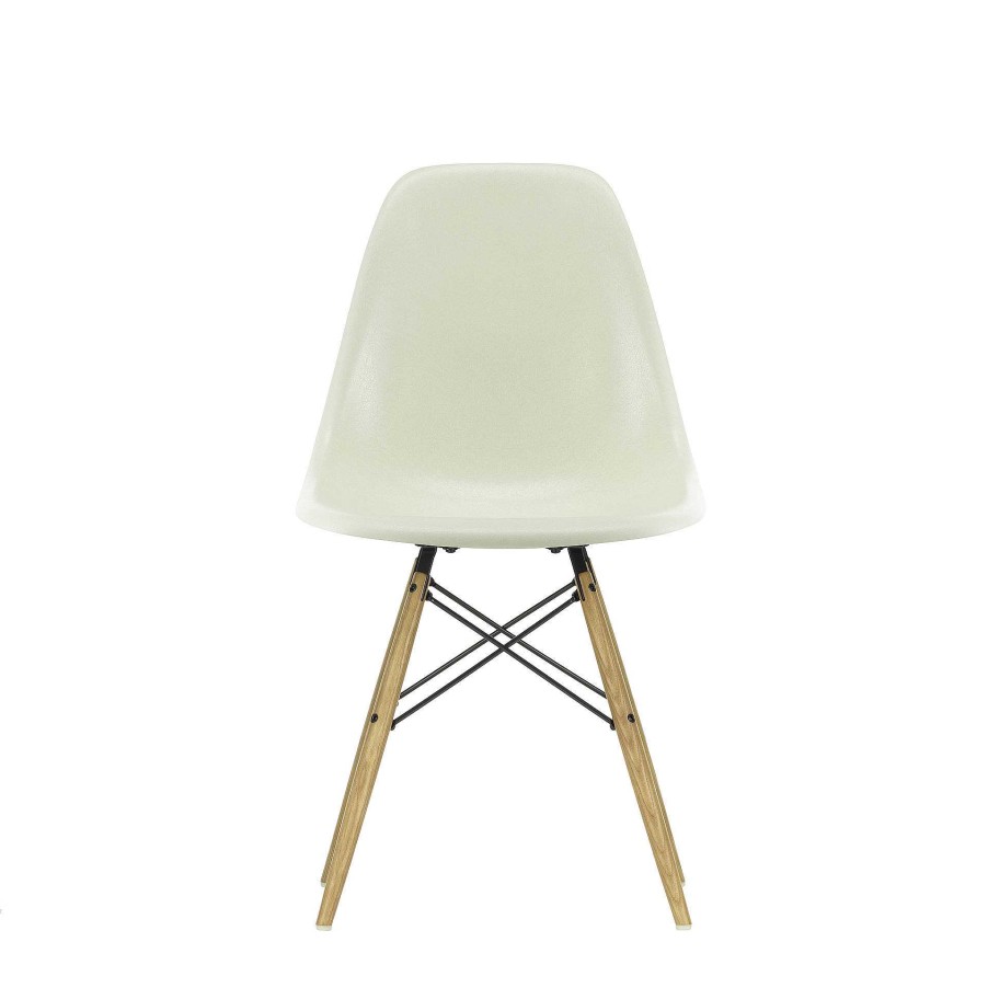 Vitra Chairs | Eames Plastic Chairs Dsw | Ash Honey Tone Base - Pebble