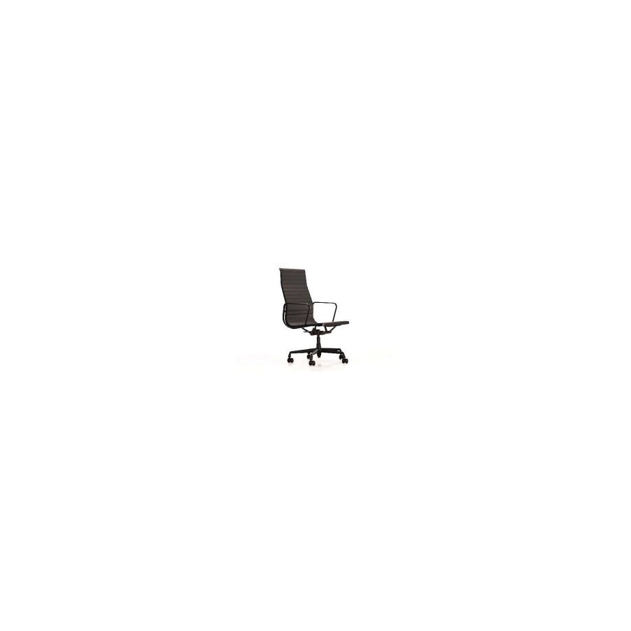 Vitra Office Chairs | Aluminium Chair Ea 119 | Asphalt Leather