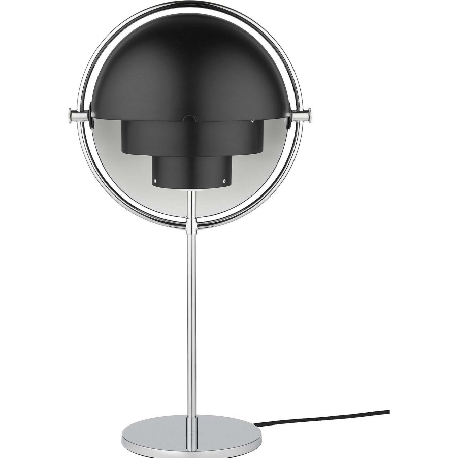 GUBI Pendant Lights | Multi-Lite Table Lamp | Chrome - Black