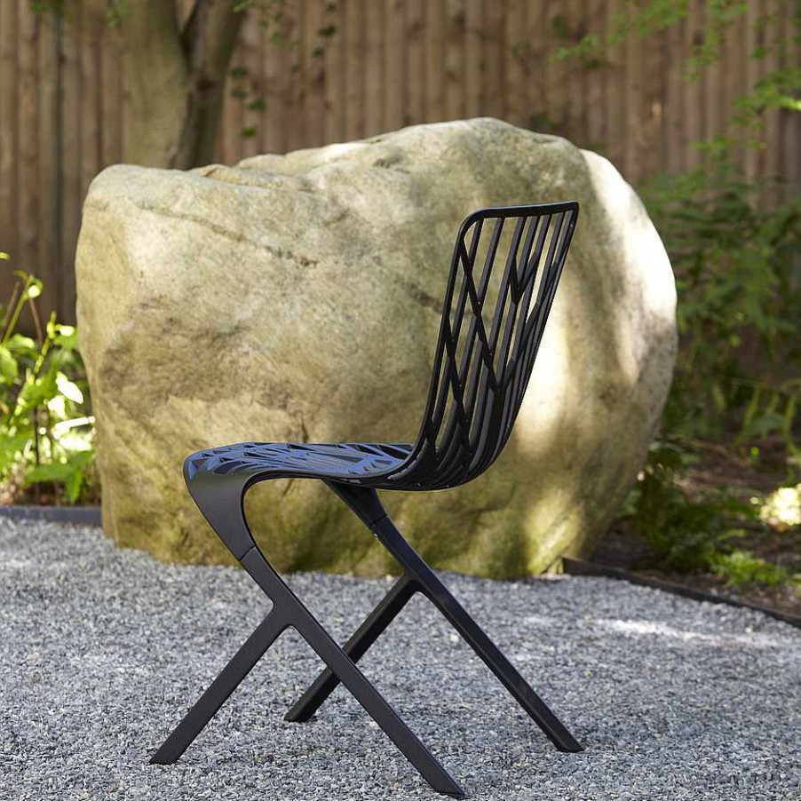 Knoll Outdoor Chairs | Washington Skeleton Chair | Outdoor Chair | Black