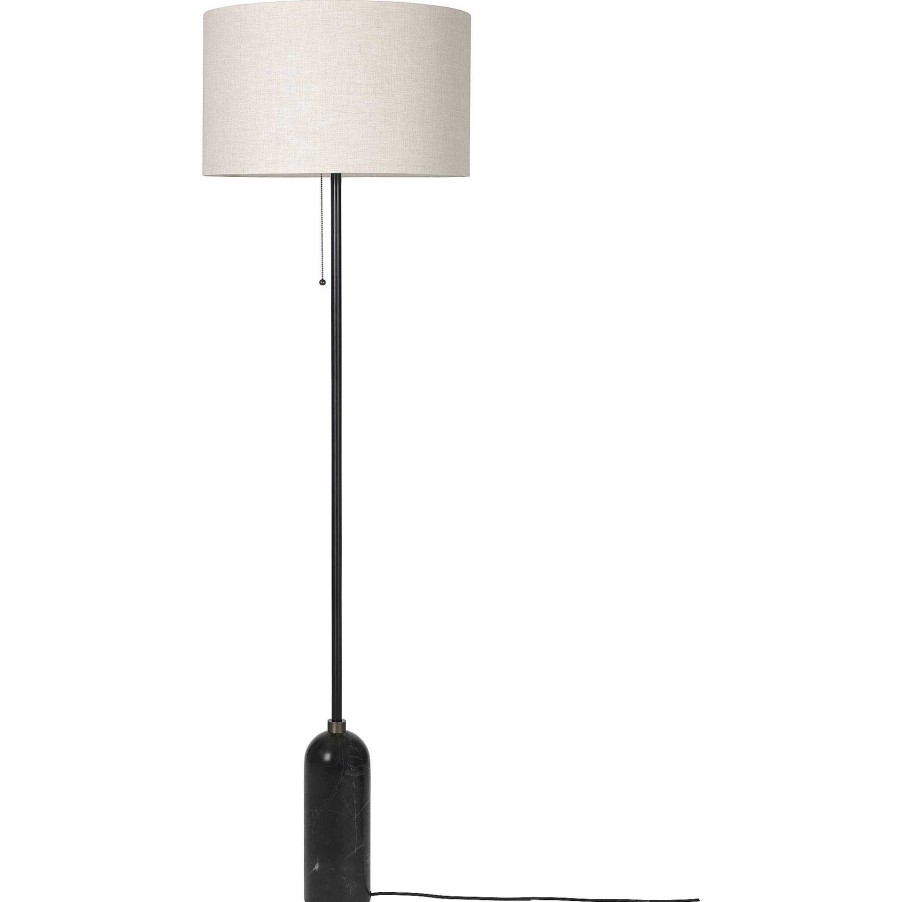 GUBI Pendant Lights | Gravity Floor Lamp | Canvas - Black Marble