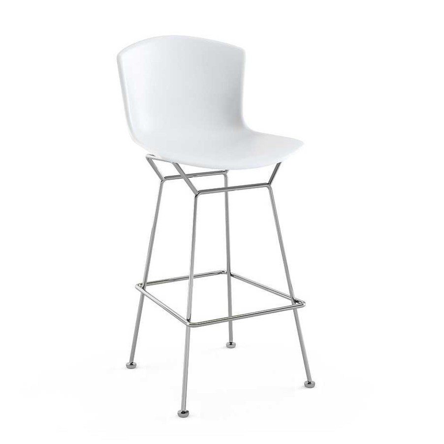 Knoll Stools | Bertoia Plastic Bar Stool | Chrome/White