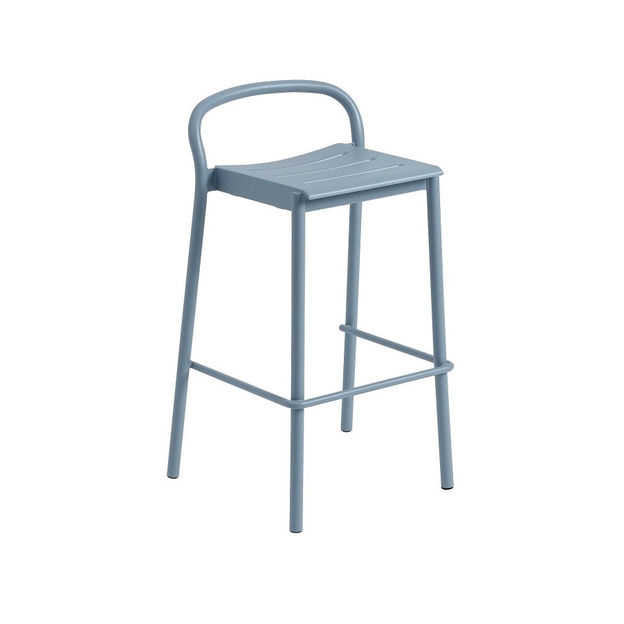 Muuto Outdoor Chairs | Linear Steel Counter Stool | Counter Stool | Pale Blue