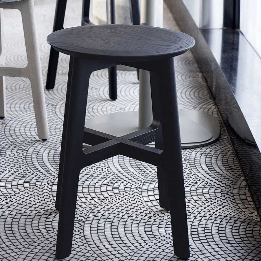 Zeitraum Stools | 1.3 Stool | Oak Stained Graphite Black