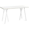 HAY Dining Tables | Loop Stand Table M | White Laminate / Plywood Edge