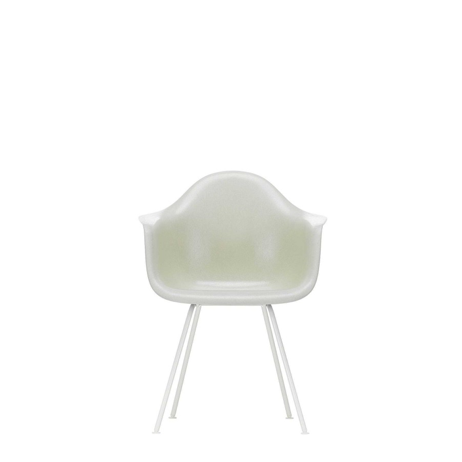 Vitra Chairs | Eames Fiberglass Armchairs Dax | Eames Parchment - Smooth White