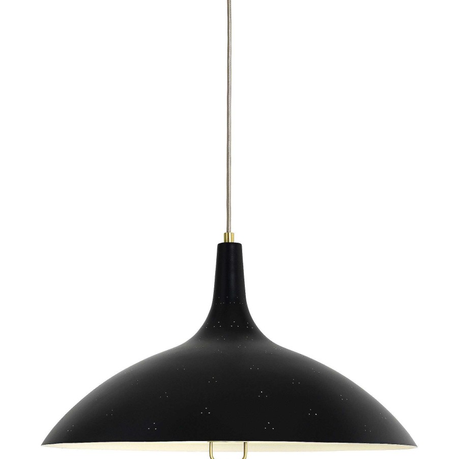 GUBI Pendant Lights | 1965 Pendant Lamp | Soft Black/Brass