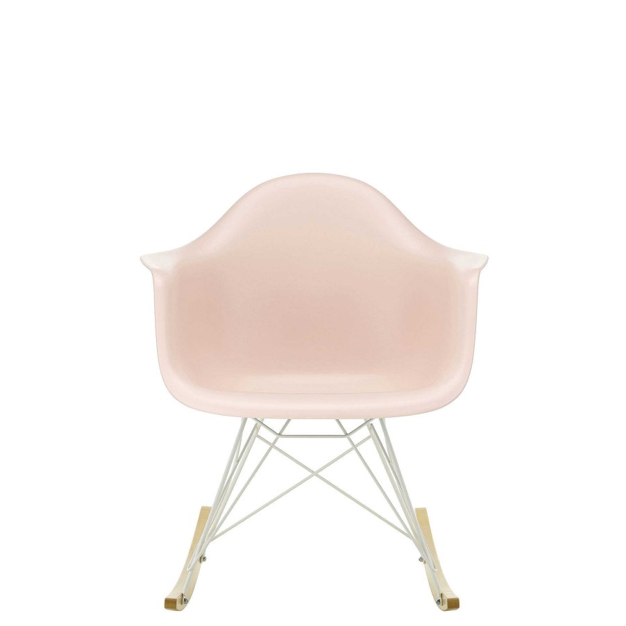 Vitra Chairs | Eames Plastic Armchair Rar | Rocking Chair | Pale Rose - White - Golden Maple