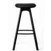 Brdr. Krüger Stools | Pauline Bar Stool H75 | Black Lacquered Oak-Black Leather