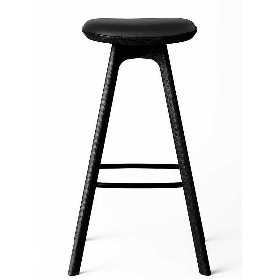 Brdr. Krüger Stools | Pauline Bar Stool H75 | Black Lacquered Oak-Black Leather