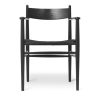 Carl Hansen & Søn Chairs | Ch37 | Chair With Armrest | Oak-Black Paper Cord