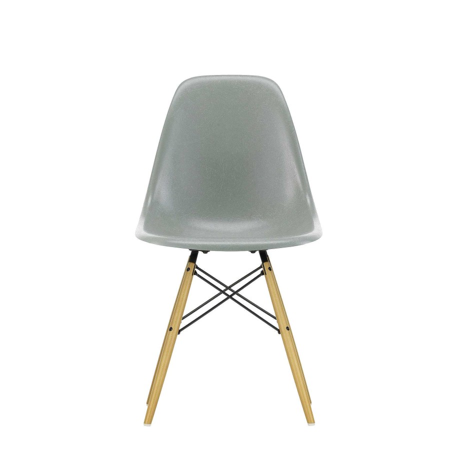 Vitra Chairs | Eames Fiberglass Side Chair Dsw | Eames Raw Umber - Yellow Maple