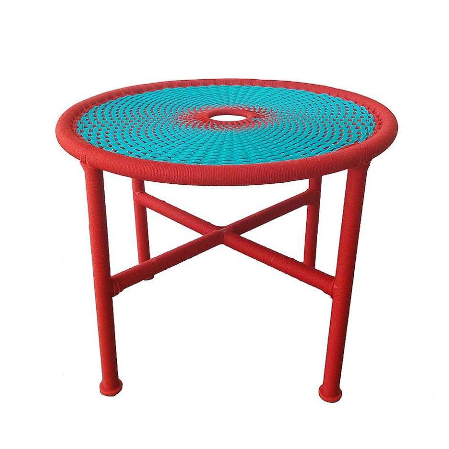 Moroso Coffee Tables | M'Afrique Banjooli Small Table | Red-Turquoise