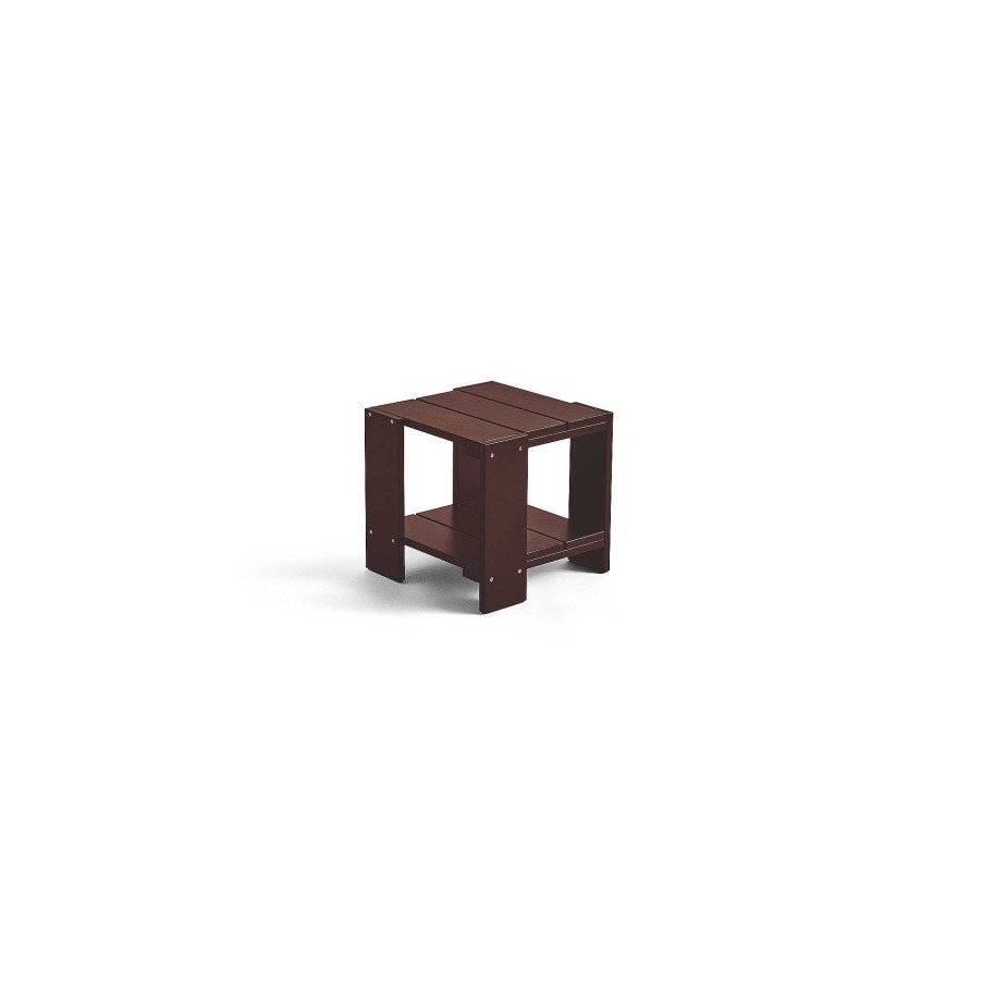 HAY Outdoor Tables | Crate Side Table | Outdoor Table | Iron Red