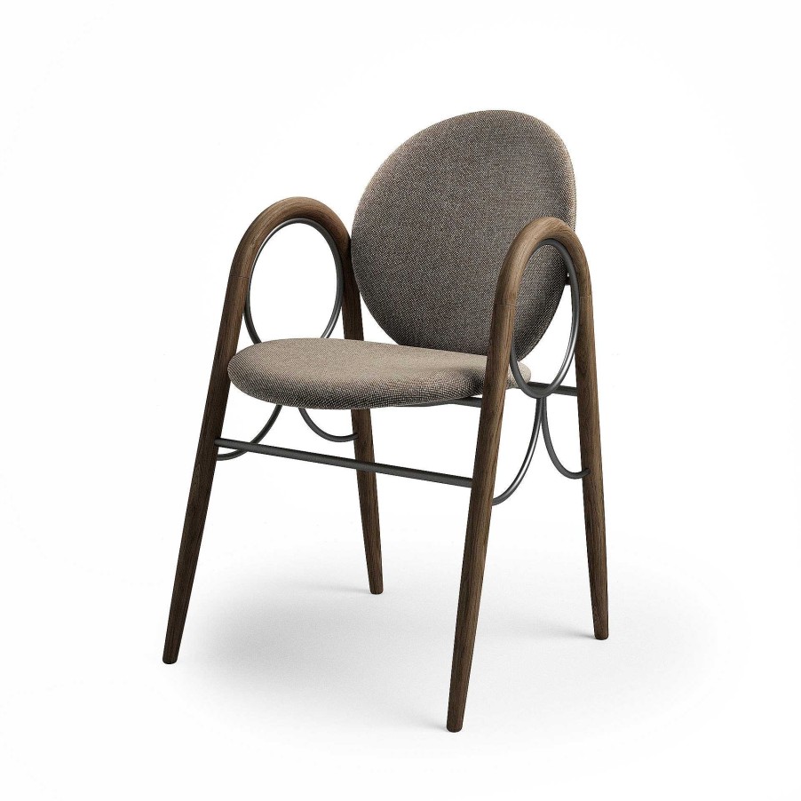 Brdr. Krüger Chairs | Arkade Chair| Fumed Oak/Brown Fabric