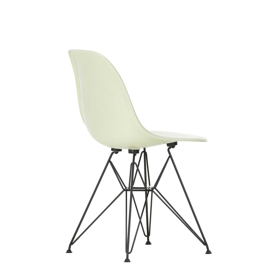 Vitra Chairs | Eames Fiberglass Side Chair Dsr | Eames Parchment - Black