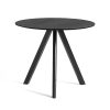 HAY Dining Tables | Cph 20 Round Table | Black Lacquered/Linoleum