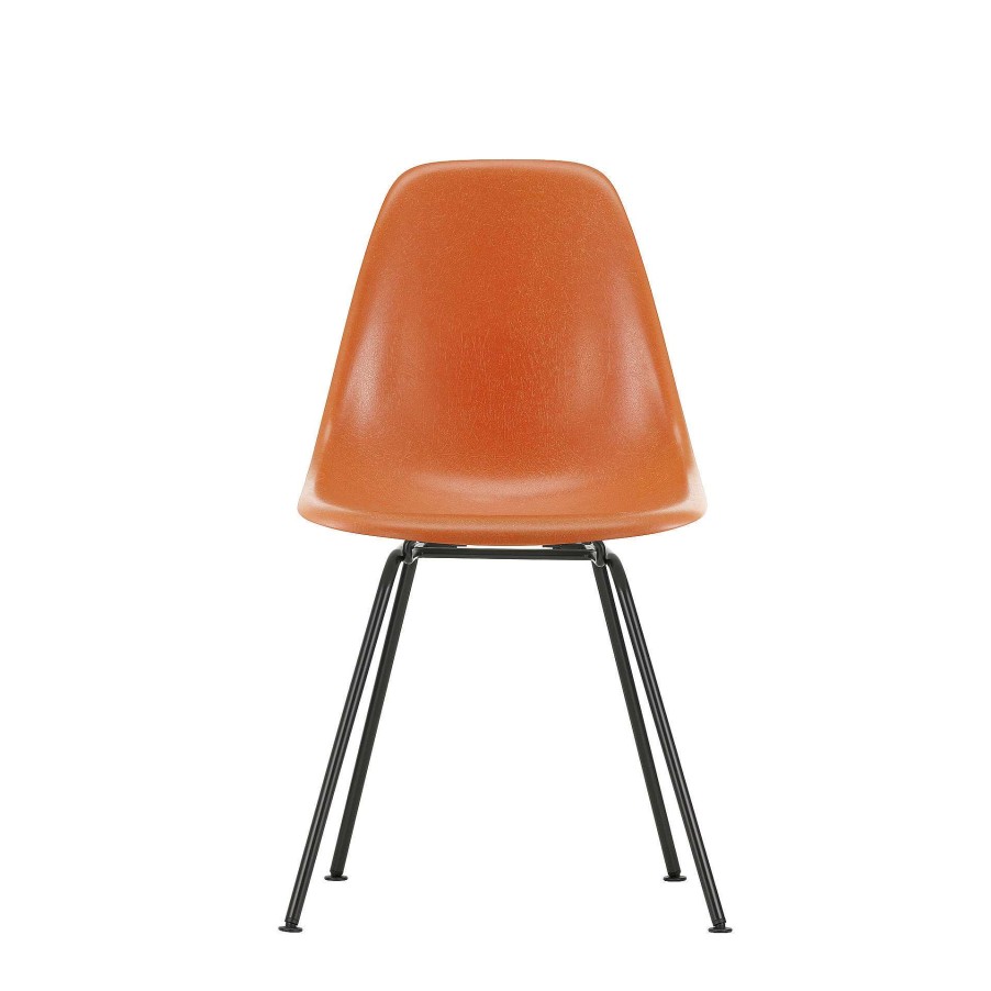 Vitra Chairs | Eames Fiberglass Side Chair Dsx | Chair | Red Orange