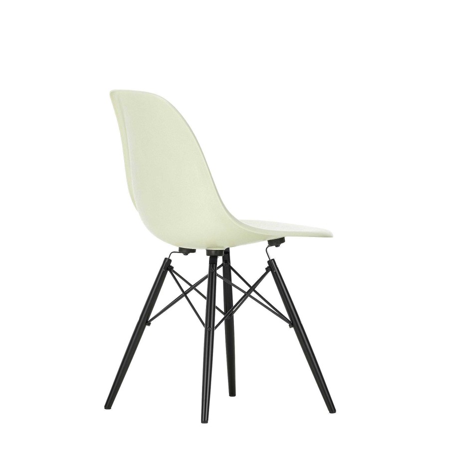 Vitra Chairs | Eames Plastic Chairs Dsw | Black Maple Base - Pebble