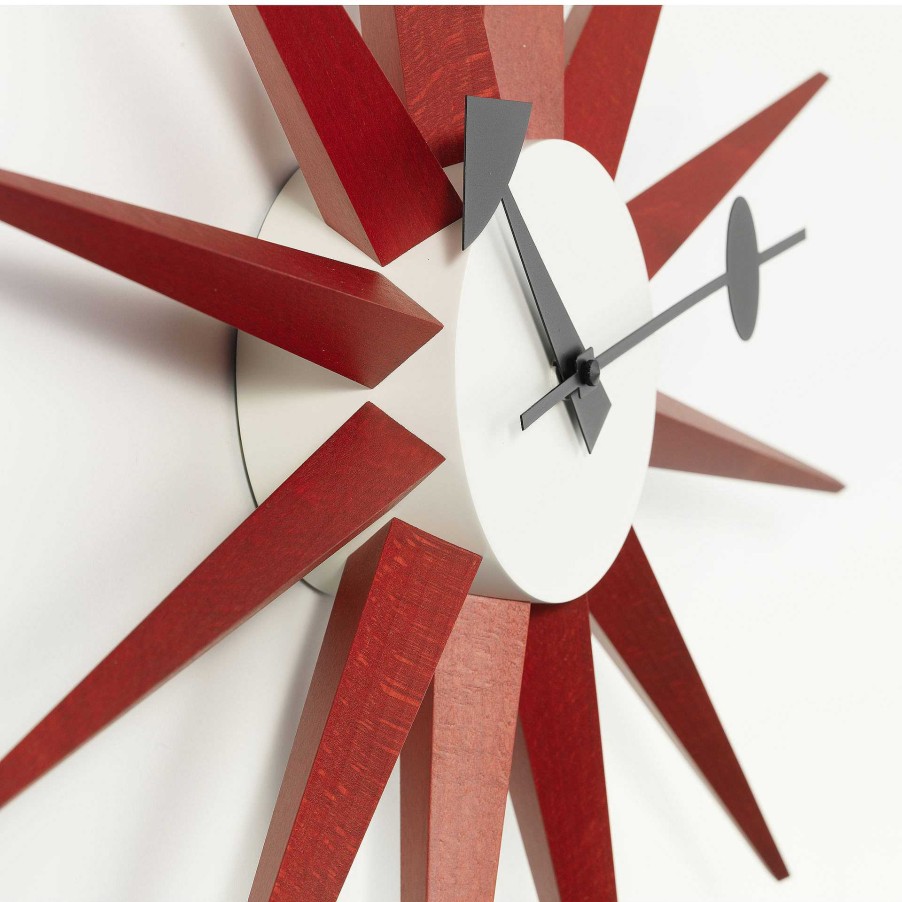 Vitra Clocks | Sunburst Clock | Red