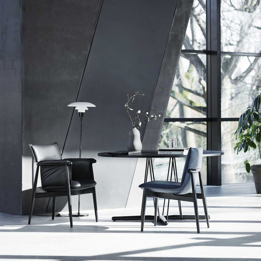 Carl Hansen & Søn Dining Tables | E020 | Table O 139 | Black Laminate Top - Black Oak