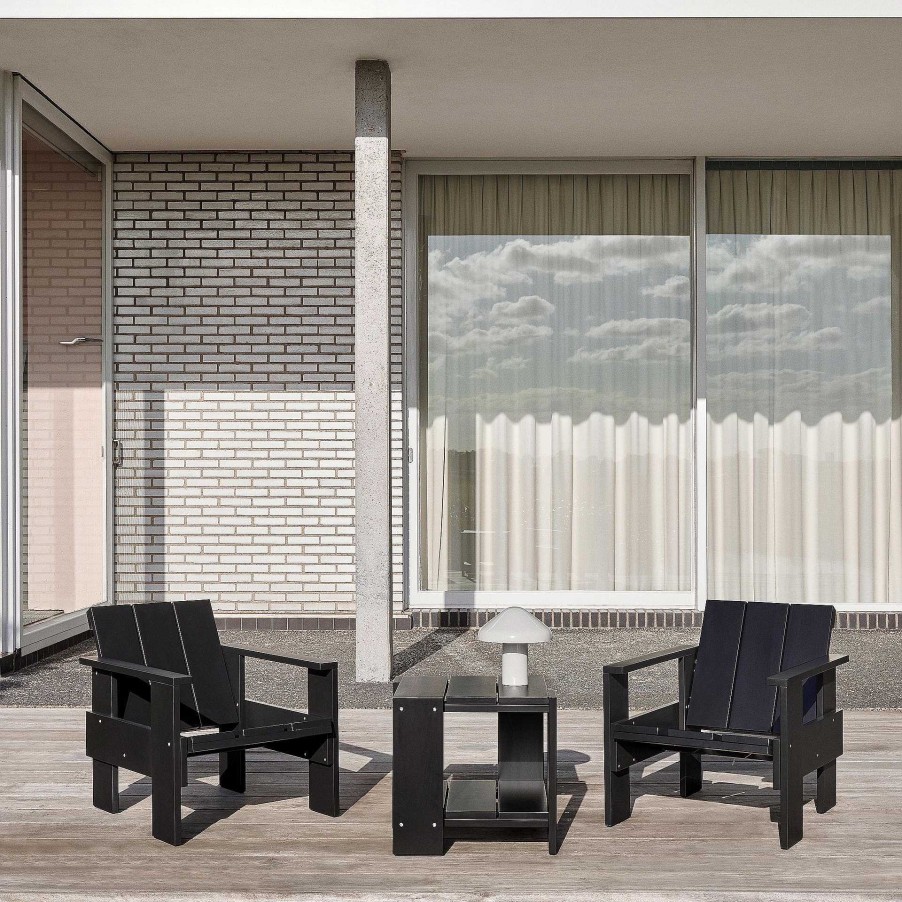 HAY Sofas And Armchairs | Crate Lounge Chair | Outdoor Lounge Chair | Black