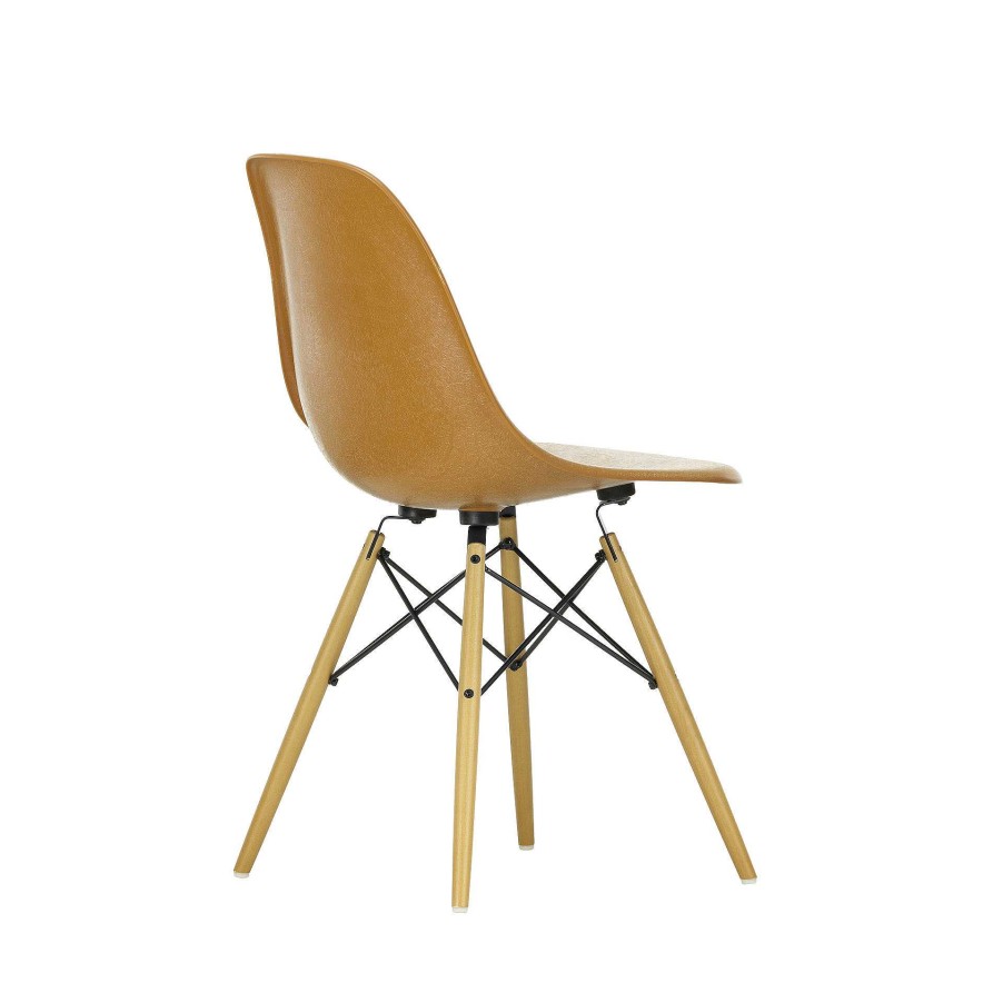 Vitra Chairs | Eames Fiberglass Side Chair Dsw | Eames Ochre Dark - Yellow Maple