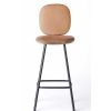 Brdr. Krüger Stools | Pauline Comfort Bar Stool H75 | Metal Legs-Oiled Oak-Cognac Leather