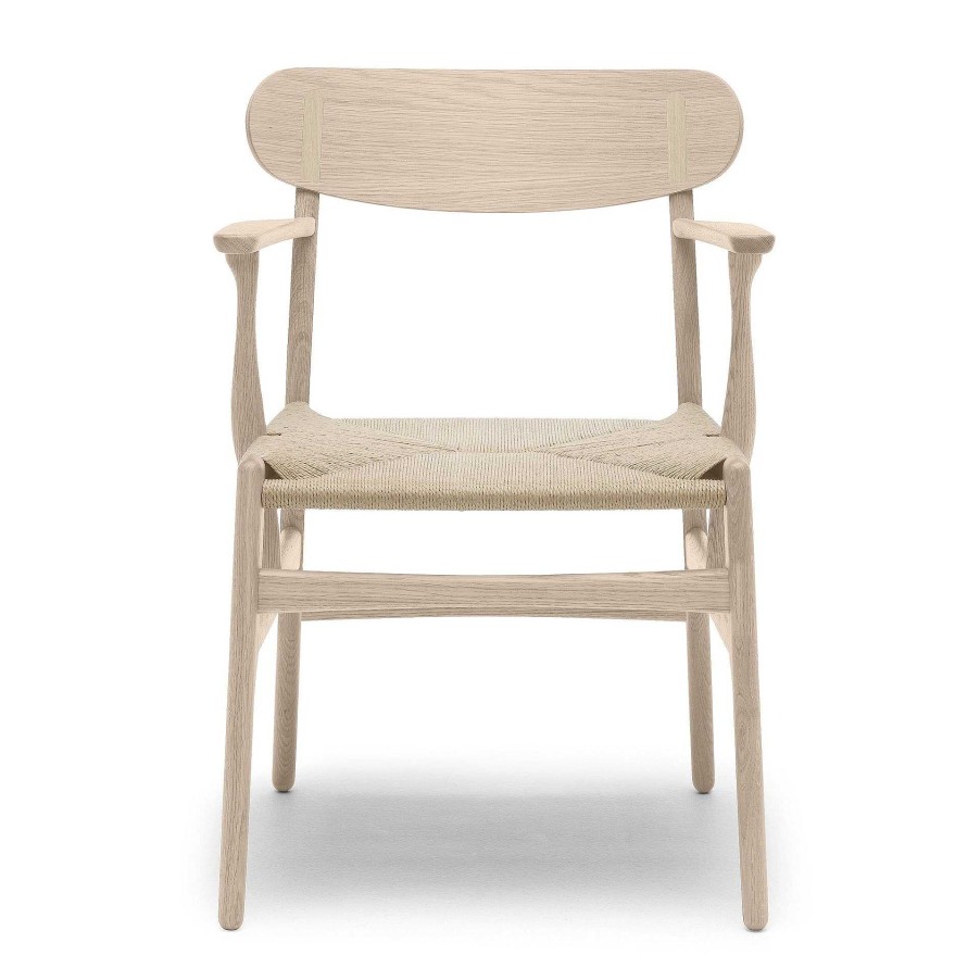 Carl Hansen & Søn Chairs | Ch26 | Chair | Soaped Oak - Natural Paper Cord