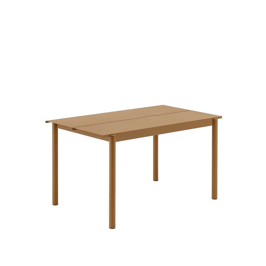 Muuto Outdoor Tables | Linear Steel Table | Outdoor Table | Burnt Orange